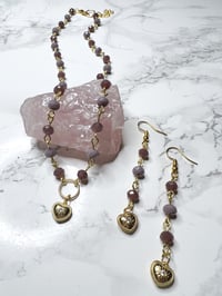 purple evil eye heart set