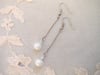 Contemporary Pearl & Crystal Earrings, Pierced or Clip On
