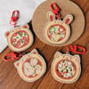 Wooden Pizza Keychains