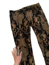 lace-up brocade tapestry trousers