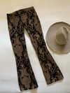 lace-up brocade tapestry trousers