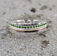 Image 1 of Chrome Diopside and 22k Gold Ring Sz10.75
