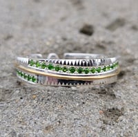 Image 2 of Chrome Diopside and 22k Gold Ring Sz10.75