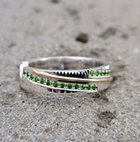 Image 3 of Chrome Diopside and 22k Gold Ring Sz10.75