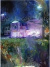 Canvas Print / "Paisley Park at Night " from Original Dan Lacey Painting