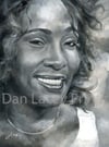 Canvas Print / "Whitney Houston Memorial Painting " from Original Dan Lacey Painting