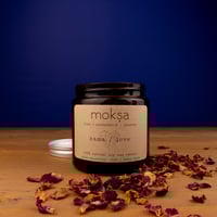 Image 1 of Kama / Love Candle infused with Rose Quartz by Moksa
