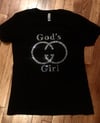 Rhinestone Bling God's Girl Ladies Religious Tee, Gift Idea for Mom