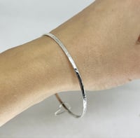Image 5 of Sterling Silver Bracelet Bangle with Silver Heart