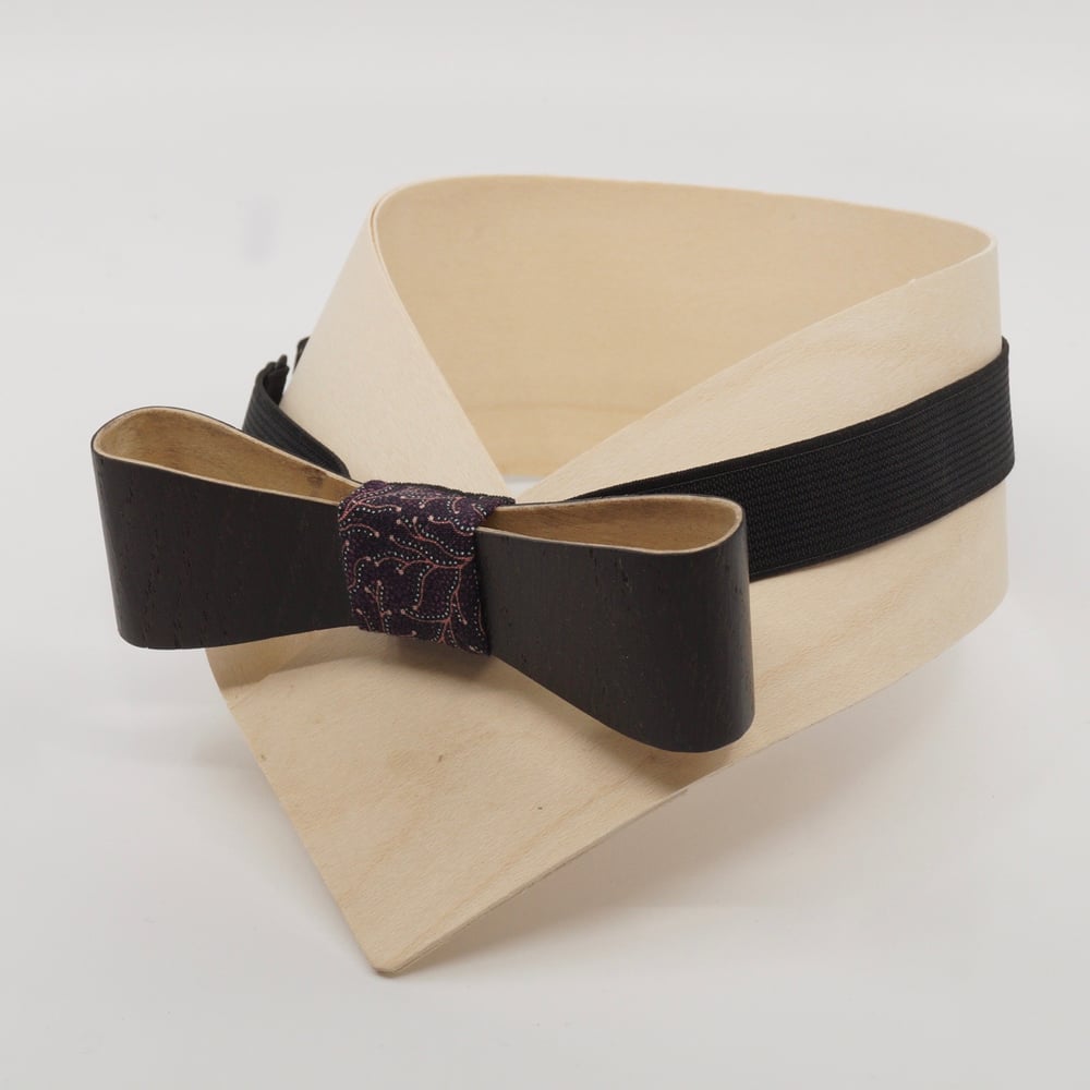 Image of Noeud Papillon en Bois - Eucalyptus Fumé / Violette