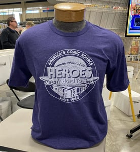 Image of HEROES AREN'T HARD TO FIND WATER TOWER T-SHIRT - PURPLE