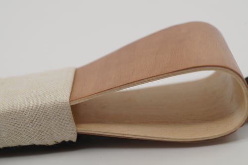 Image of Noeud Papillon en bois - Merisier / Creme