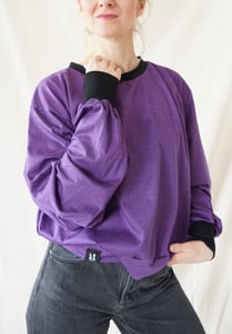 Image of Blouson Sweater lila check