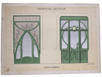 Image 3 of Feuillet moderniste original "puertas vidrieras" n°44