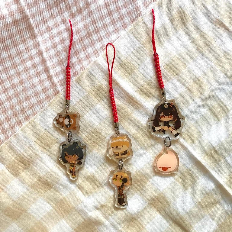 Image of pyro polearm phone charms