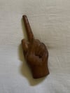 1970s large hand carved wooden F.U. statue (#2)