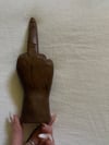 70s large hand-carved wooden piss off statue (#3)