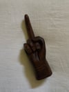 70s large hand-carved wooden piss off statue (#3)