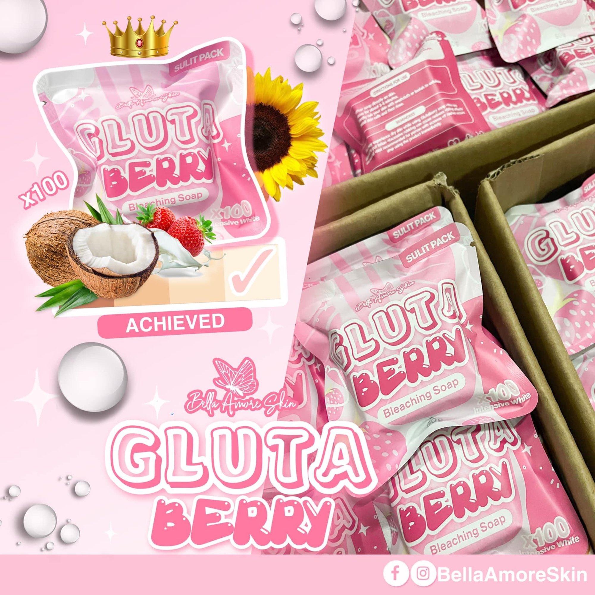 BELLA AMORE SKIN Gluta Berry Bleaching Soap | AllThingsByKriz