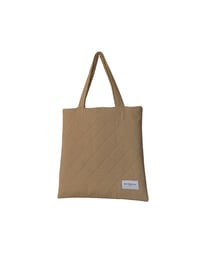 Image 1 of Quilted Tote Bag in Beige