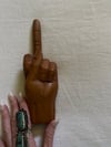 70s hand-carved wooden F.U. statue (#5)
