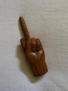 70s hand-carved wooden F.U. statue (#5)