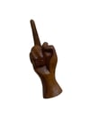 vintage 1970s hand carved F.U. hippie statue (#6)
