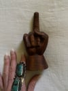 70s hand carved flippin' the bird hippie statue (#7)