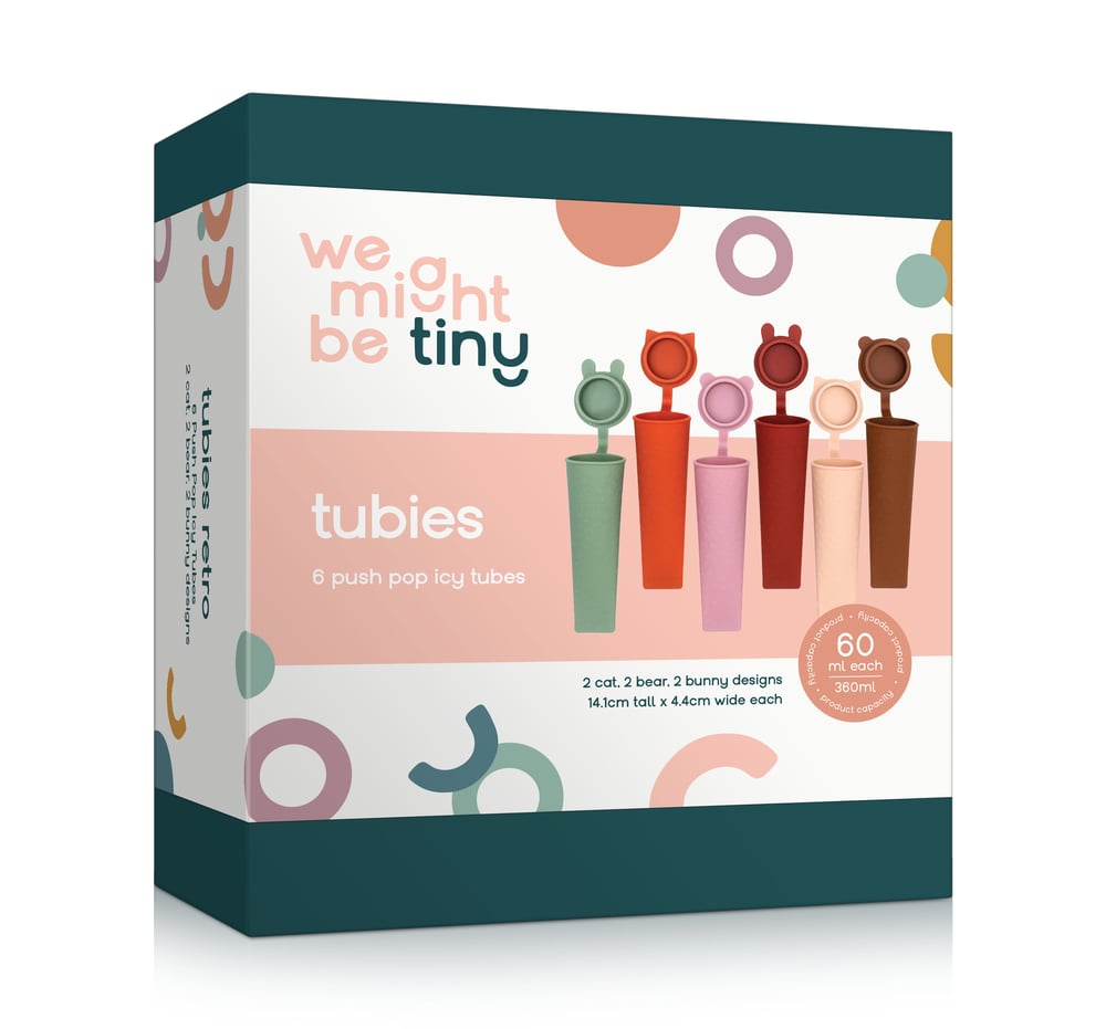 We Might Be Tiny Tubies - Retro (set of 6 push pop icy tubes)