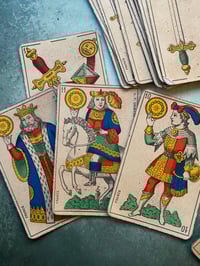 Image 3 of Très ancien jeu de Baraja espagnol de Grimaud, créé par Grimaud, peint au pochoir, 19eme siècle 