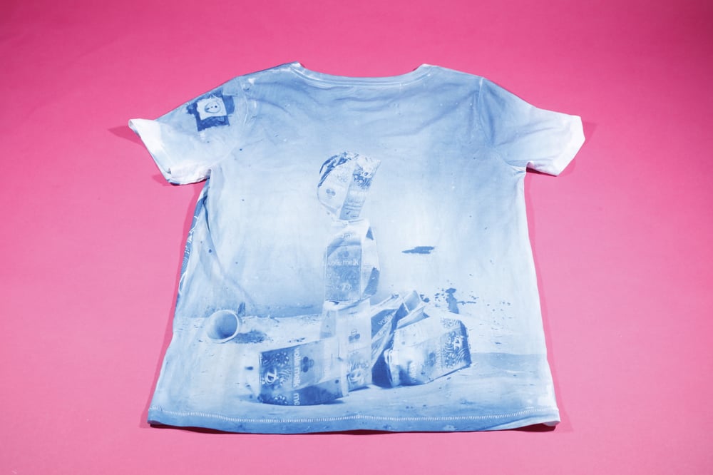 TONY PRET. Cyanotype t-shirt. Size: small