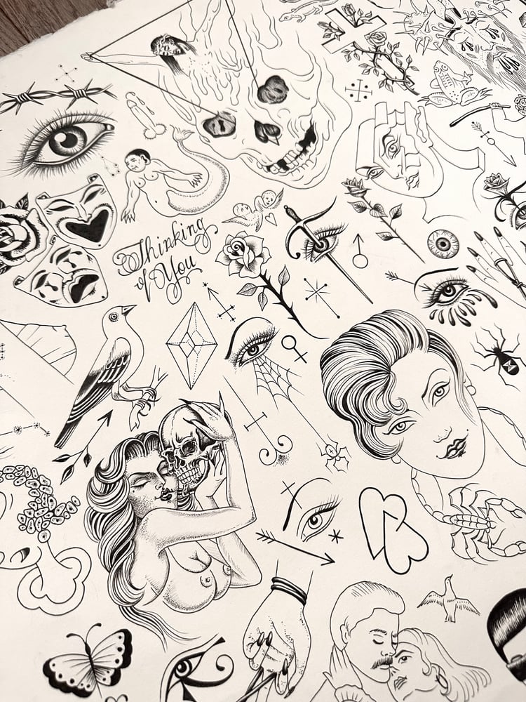 Image of ORIGINAL  Thinking of You flash sheet