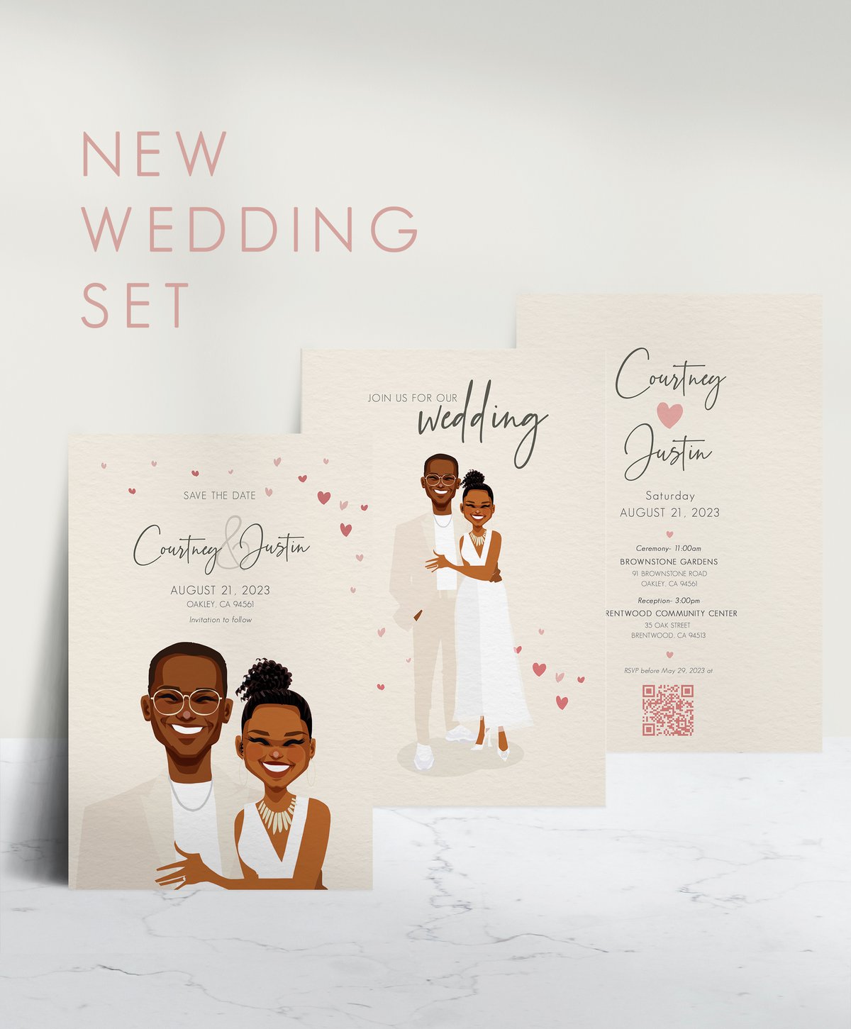 Image of Simple and cute wedding set