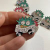 Monster Club Pin Badges- Rainbow plated
