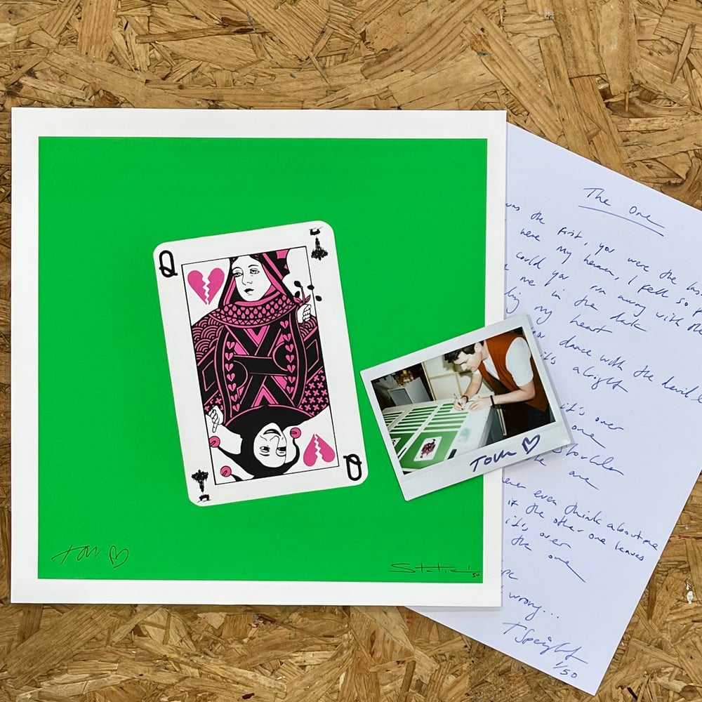 Image of 'THE ONE' limited screen print + lyric sheet + unique polaroid