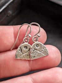 Image 2 of To the Mountains recycled silver earrings 