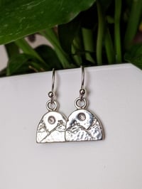 Image 3 of To the Mountains recycled silver earrings 