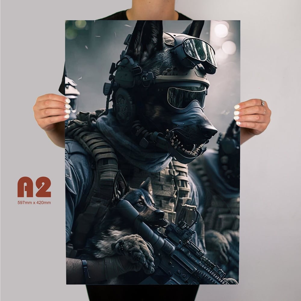 Image of German Shepherd (2) Special Ops Metal Poster