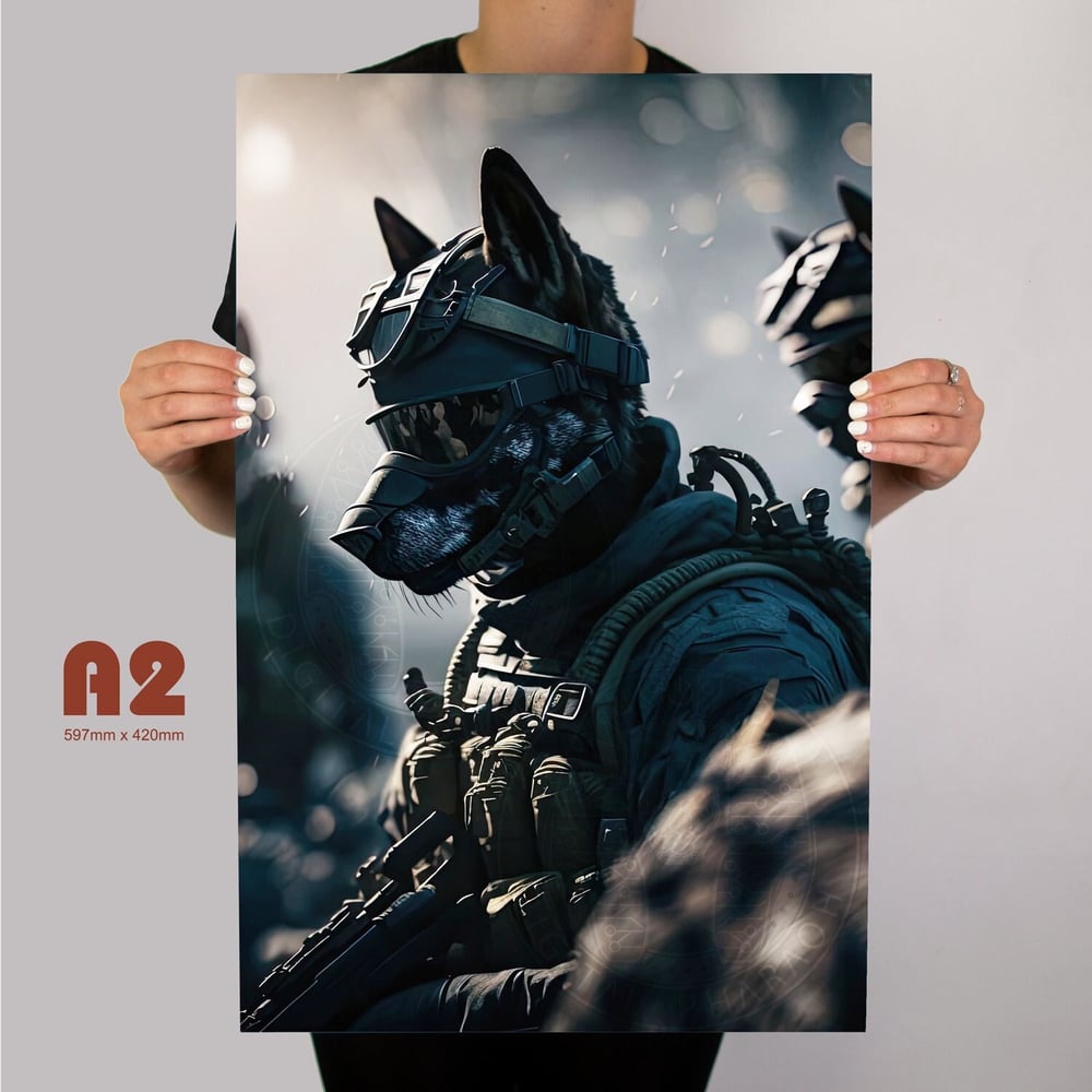 Image of German Shepherd Special Ops Metal Poster
