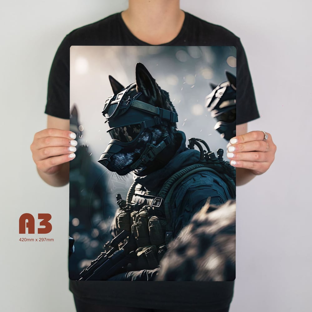 Image of German Shepherd Special Ops Metal Poster