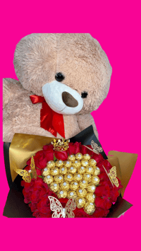 Ramo con Grande Oso | Bouquet with Big Bear