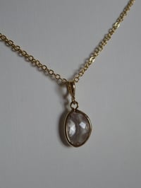 Image 4 of Sophie Countess of Wessex Clear Crystal Charm Pendant Necklace April Birthstone