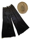 phenomenal SILK and leather wide-leg trousers