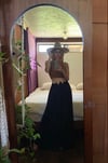 phenomenal SILK and leather wide-leg trousers