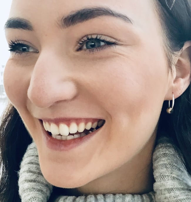 Silver hoops with large 9ct solid gold bead