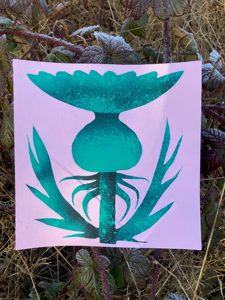 Image of Thistle - Charms & Spells Painting + Poster & charms