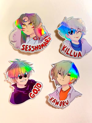 White Haired Anime Boys Sticker Pack
