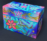 Image 2 of Vivid Flowers Wooden Box