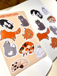 Image 1 of FLUFFY CATS STICKER SHEET