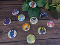 Image 2 of Pikmin Holographic Button Pins •  1"/25mm